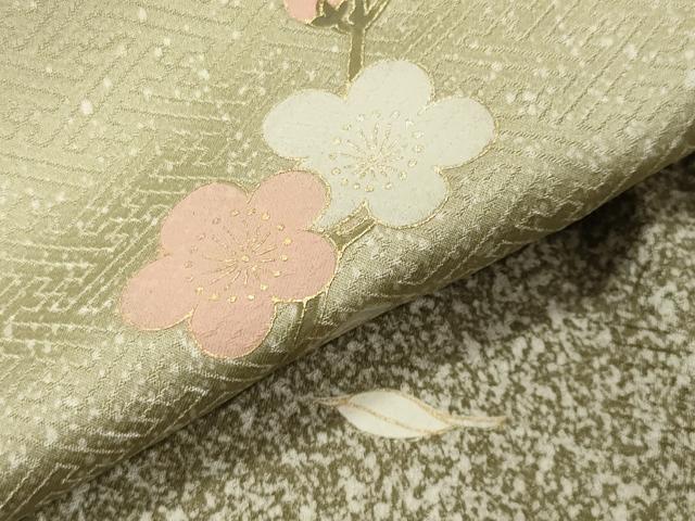 平和屋着物●訪問着　枝椿梅文　暈し染め　金彩　正絹　逸品　CABI1025gh