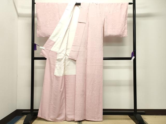 平和屋着物●上質な色無地　舞花地紋　虹色　正絹　逸品　CABI1026gh