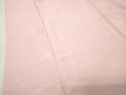 平和屋着物●上質な色無地　舞花地紋　虹色　正絹　逸品　CABI1026gh
