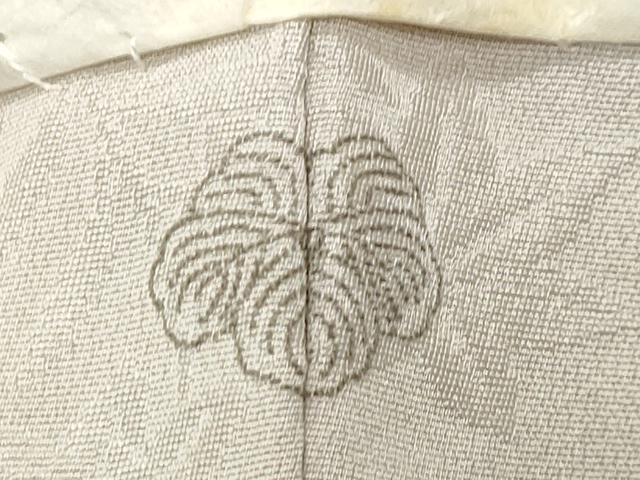 平和屋着物●上質な色無地　エ霞草花地紋　灰梅色　正絹　逸品　未使用　CABI1027gh