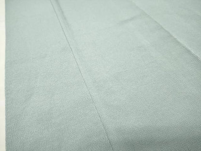 平和屋着物●上質な色無地　秘色色　鬼しぼ縮緬　正絹　逸品　CABI1028gh