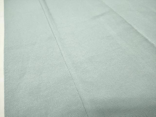 平和屋着物●上質な色無地　秘色色　鬼しぼ縮緬　正絹　逸品　CABI1028gh
