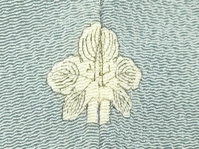平和屋着物●上質な色無地　秘色色　鬼しぼ縮緬　正絹　逸品　CABI1028gh