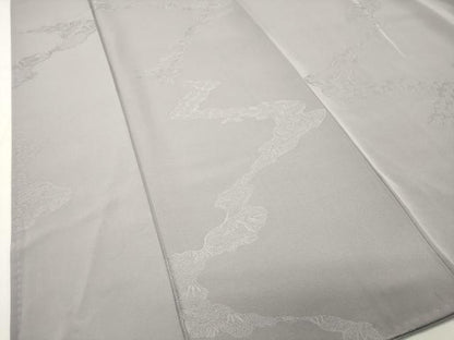 平和屋着物●上質な色無地　流水笹地紋　潤色　正絹　逸品　CABI1036gh