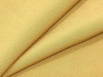 平和屋着物●上質な色無地　黄朽葉色　ロング丈　正絹　逸品　CABI1038gh