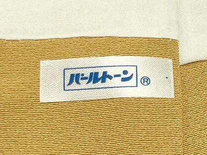 平和屋着物●上質な色無地　黄朽葉色　ロング丈　正絹　逸品　CABI1038gh