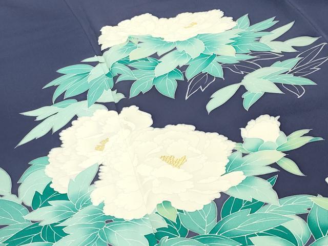平和屋着物●訪問着　刺繍　牡丹花文　暈し染め　正絹　逸品　CABI1040gh