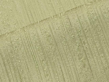 平和屋着物●上質な色無地　縞地紋　抹茶色　正絹　逸品　CABI1041gh