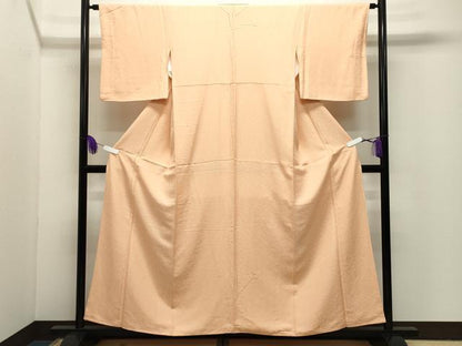 平和屋着物●上質な色無地　桐地紋　雄黄色　正絹　逸品　CABI1042gh