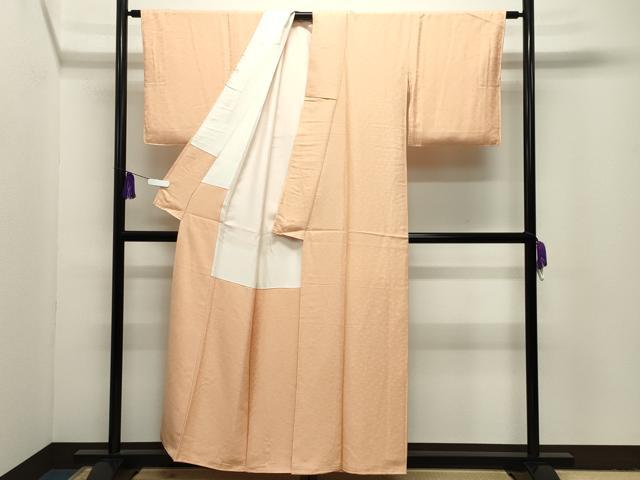 平和屋着物●上質な色無地　桐地紋　雄黄色　正絹　逸品　CABI1042gh
