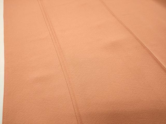 平和屋着物●上質な色無地　杏色　正絹　逸品　CABI1045gh