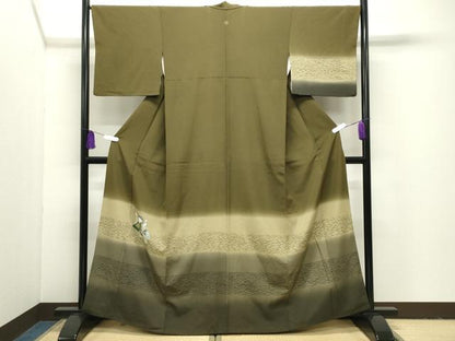 平和屋着物●訪問着　人物露芝文　暈し染め　正絹　逸品　CABI1046gh