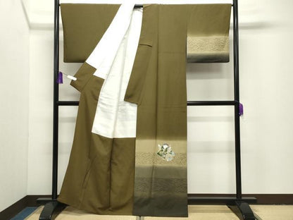 平和屋着物●訪問着　人物露芝文　暈し染め　正絹　逸品　CABI1046gh