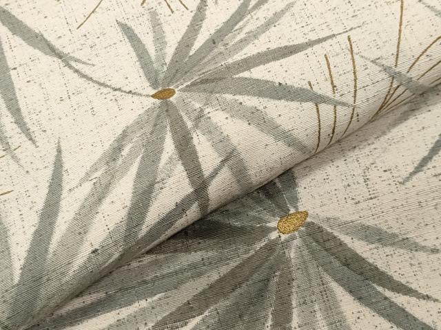 平和屋着物●上質な小紋　紬地　舞花文　金彩　正絹　逸品　CABI1048gh