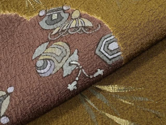 平和屋着物●訪問着　宝尽くし草花文　金彩　正絹　逸品　CABI1050gh