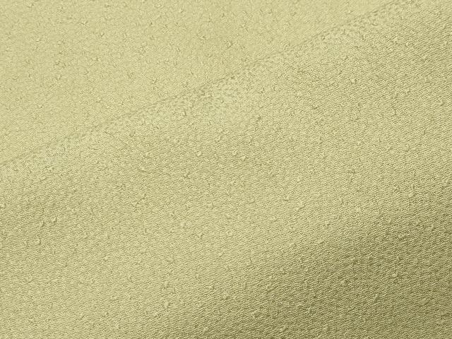 平和屋着物●上質な色無地　吉祥地紋　枯草色　ロング丈　正絹　逸品　CABI1052gh