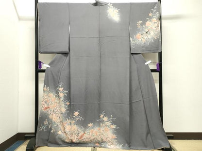 平和屋着物●訪問着　鳳凰更紗花唐草文　暈し染め　ロング丈　正絹　逸品　CABI1053gh