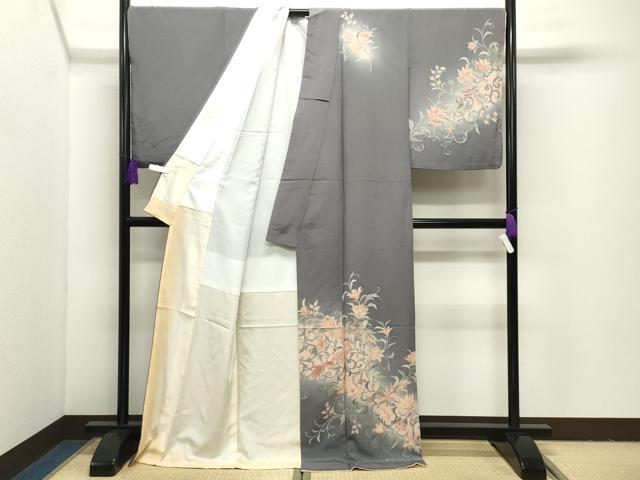 平和屋着物●訪問着　鳳凰更紗花唐草文　暈し染め　ロング丈　正絹　逸品　CABI1053gh