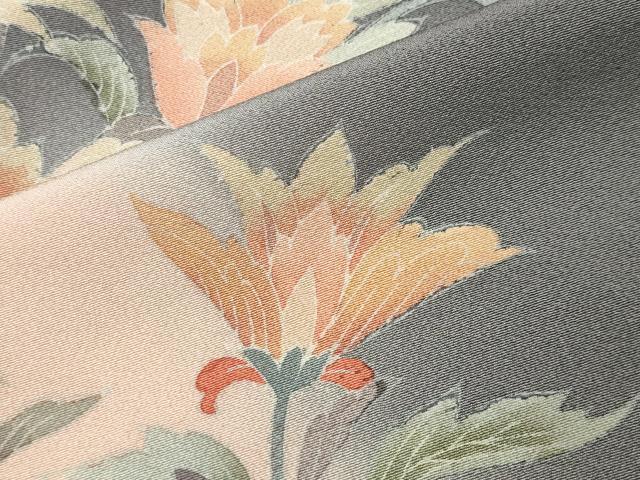 平和屋着物●訪問着　鳳凰更紗花唐草文　暈し染め　ロング丈　正絹　逸品　CABI1053gh