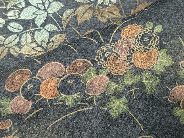 平和屋着物●訪問着　刺繍　色紙重ね花文　暈し染め　金彩　正絹　逸品　未使用　CABI1054gh