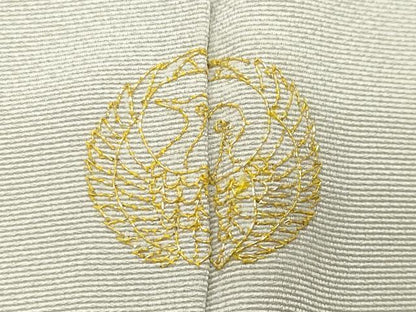平和屋着物●訪問着　駒刺繍　扇面花文　金彩　正絹　逸品　CABI1063gh