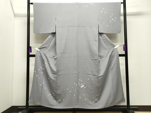平和屋着物●訪問着　竹屋町刺繍　舞桜文　金彩　正絹　逸品　CABI1064gh