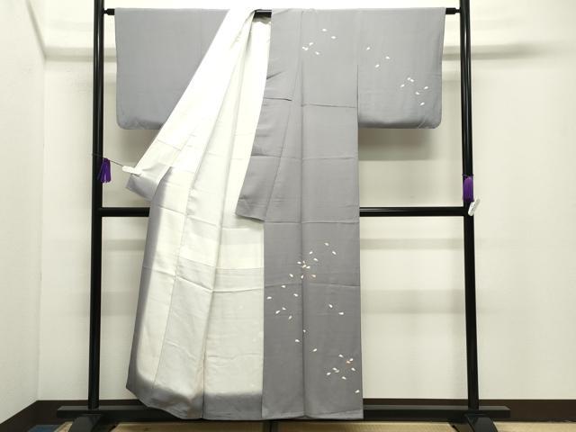 平和屋着物●訪問着　竹屋町刺繍　舞桜文　金彩　正絹　逸品　CABI1064gh