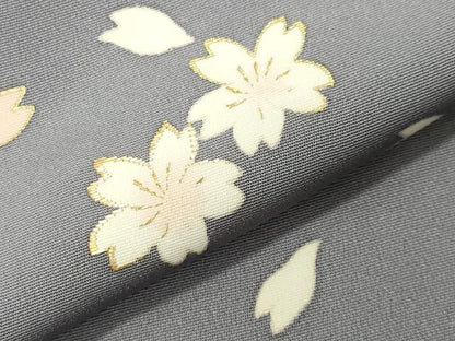 平和屋着物●訪問着　竹屋町刺繍　舞桜文　金彩　正絹　逸品　CABI1064gh
