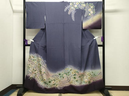 平和屋着物●訪問着　辻が花　暈し染め　正絹　逸品　CABI1065gh