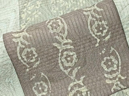 平和屋着物●上質な小紋　墨流し文様　吉祥草花文　正絹　逸品　CABI1069gh