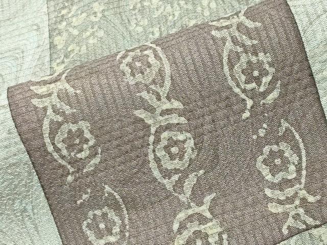 平和屋着物●上質な小紋　墨流し文様　吉祥草花文　正絹　逸品　CABI1069gh