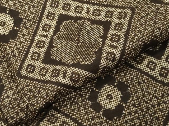 平和屋着物●本場大島紬　龍郷絣　正絹　逸品　CABI1073gh
