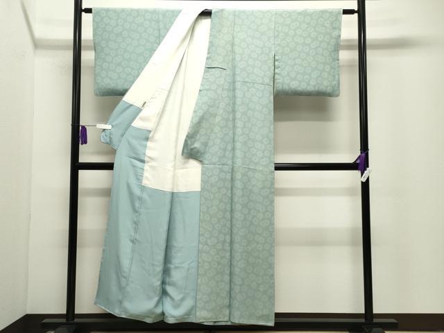 平和屋着物●日本工芸会正会員　中儀延　加賀小紋　江戸小紋　舞花文　正絹　逸品　CABI1075gh