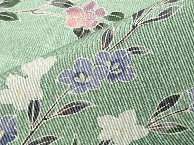 平和屋着物●訪問着　友禅　枝花文　暈し染め　正絹　逸品　CABI1082gh