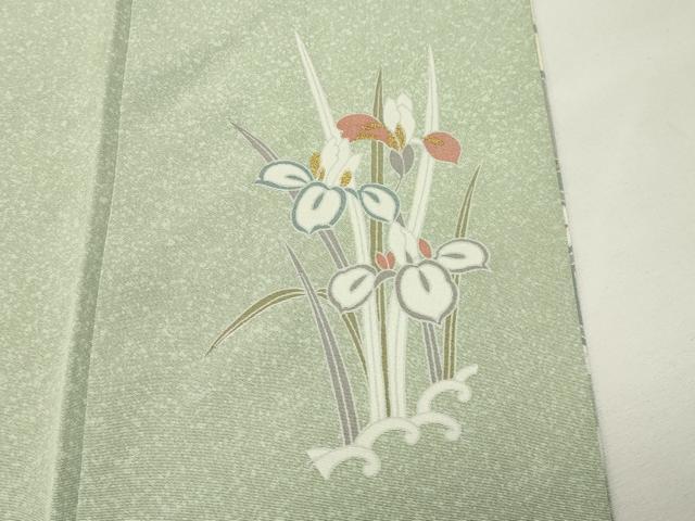 平和屋着物●訪問着　御所車花文　暈し染め　金彩　ロング丈　正絹　逸品　CABI1085gh