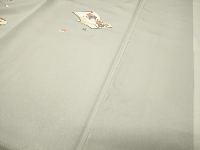 平和屋着物●訪問着　駒刺繍　冊子花文　金彩　正絹　逸品　未使用　CABI1086gh