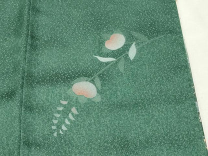 平和屋着物●訪問着　駒刺繍　雪輪重ね花文　暈し染め　金銀彩　正絹　逸品　CABI1091gh