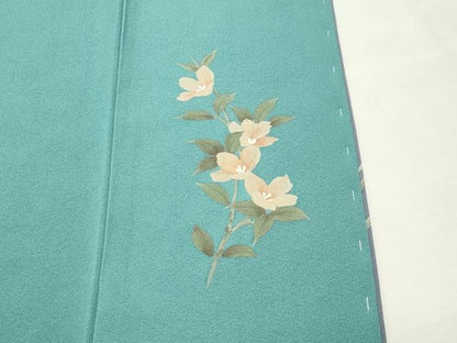 平和屋着物●訪問着　手描き　草花文　暈し染め　金銀彩　正絹　逸品　CABI1094gh