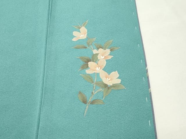 平和屋着物●訪問着　手描き　草花文　暈し染め　金銀彩　正絹　逸品　CABI1094gh