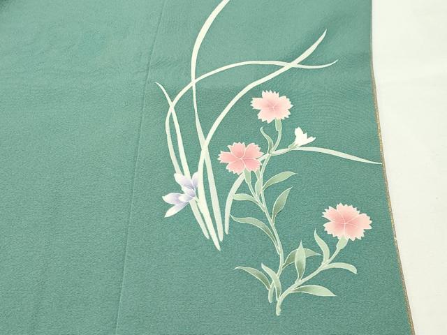 平和屋着物●訪問着　草花文　暈し染め　金彩　正絹　逸品　CABI1095gh