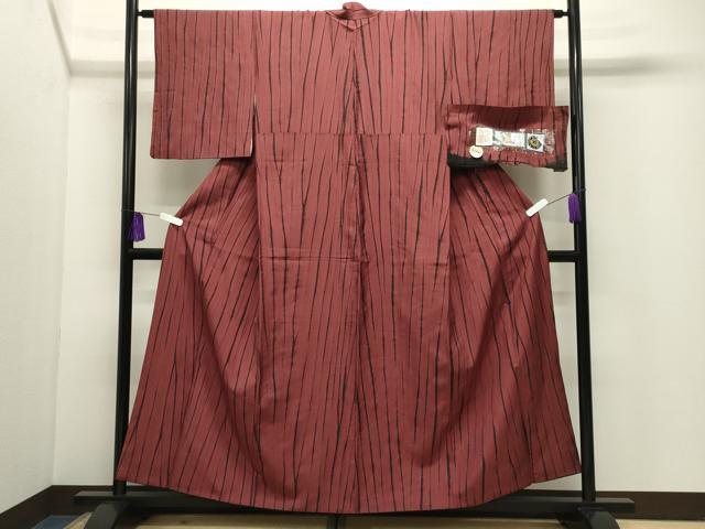 平和屋着物●上質な紬　有松鳴海絞り　竜巻絞り　証紙付き　正絹　逸品　CABI1098gh