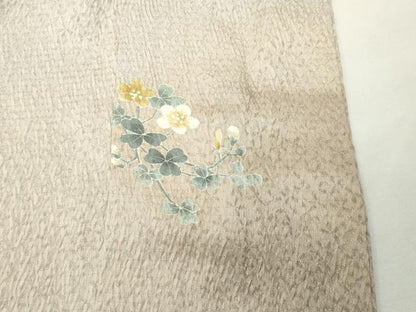 平和屋着物●訪問着　友禅　絞り　枝花文　暈し染め　ますいわ屋扱い　正絹　逸品　未使用　CABI1105gh