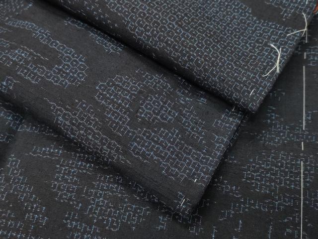 平和屋着物●結城紬　80亀甲　風景文　正絹　逸品　未使用　CABI1108gh