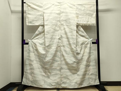 平和屋着物●大島紬　むすび本大島　たてよこ絣　吉祥文　反端付き　正絹　逸品　CABI1115gh