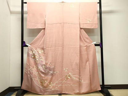 平和屋着物●訪問着　花丸文　暈し染め　金彩　正絹　逸品　CABI1119gh