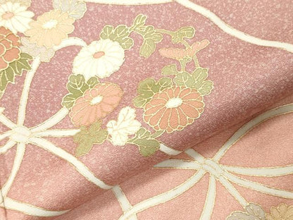 平和屋着物●訪問着　花丸文　暈し染め　金彩　正絹　逸品　CABI1119gh