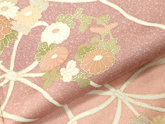 平和屋着物●訪問着　花丸文　暈し染め　金彩　正絹　逸品　CABI1119gh