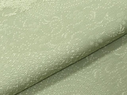 平和屋着物●上質な色無地　花唐草地紋　若葉色　正絹　逸品　未使用　CABI1121gh