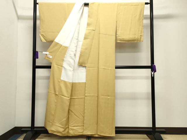 平和屋着物●上質な色無地　作家物　花葉色　やまと誂製　正絹　逸品　未使用　CABI1122gh