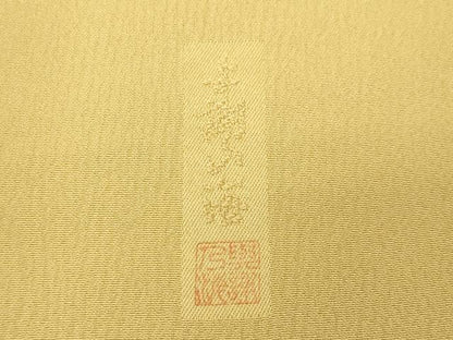平和屋着物●上質な色無地　作家物　花葉色　やまと誂製　正絹　逸品　未使用　CABI1122gh